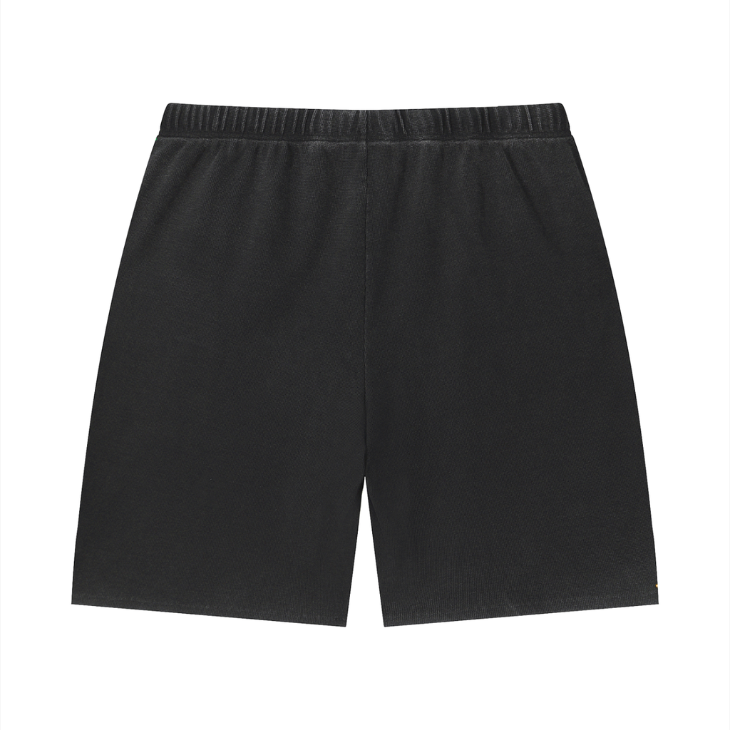 "Brooklyn Republic Essentials" Vintage Wash Sunfade Waffle Raw Hem Shorts