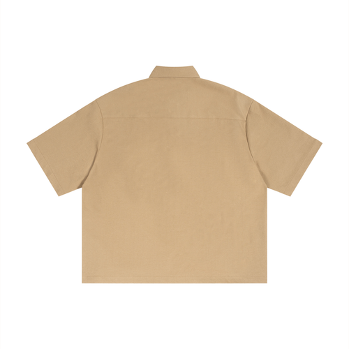 "Brooklyn Republic Essentials" Boxy Heavyweight Short Sleeve Button-Up