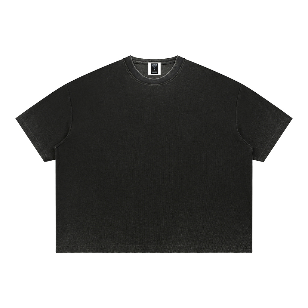 "Brooklyn Republic Essentials" Vintage Wash Sunfade Boxy Waffle T-Shirt