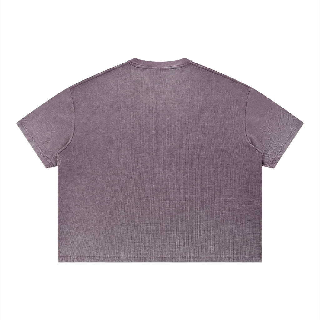 "Brooklyn Republic Essentials" Vintage Wash Sunfade Boxy Waffle T-Shirt