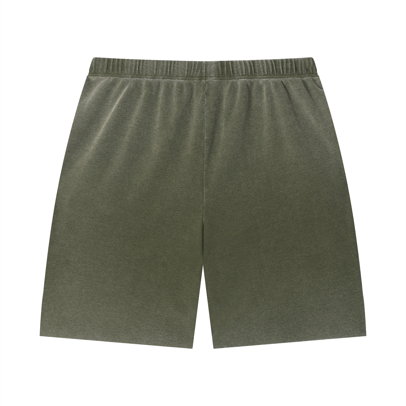 "Brooklyn Republic Essentials" Vintage Wash Sunfade Waffle Raw Hem Shorts