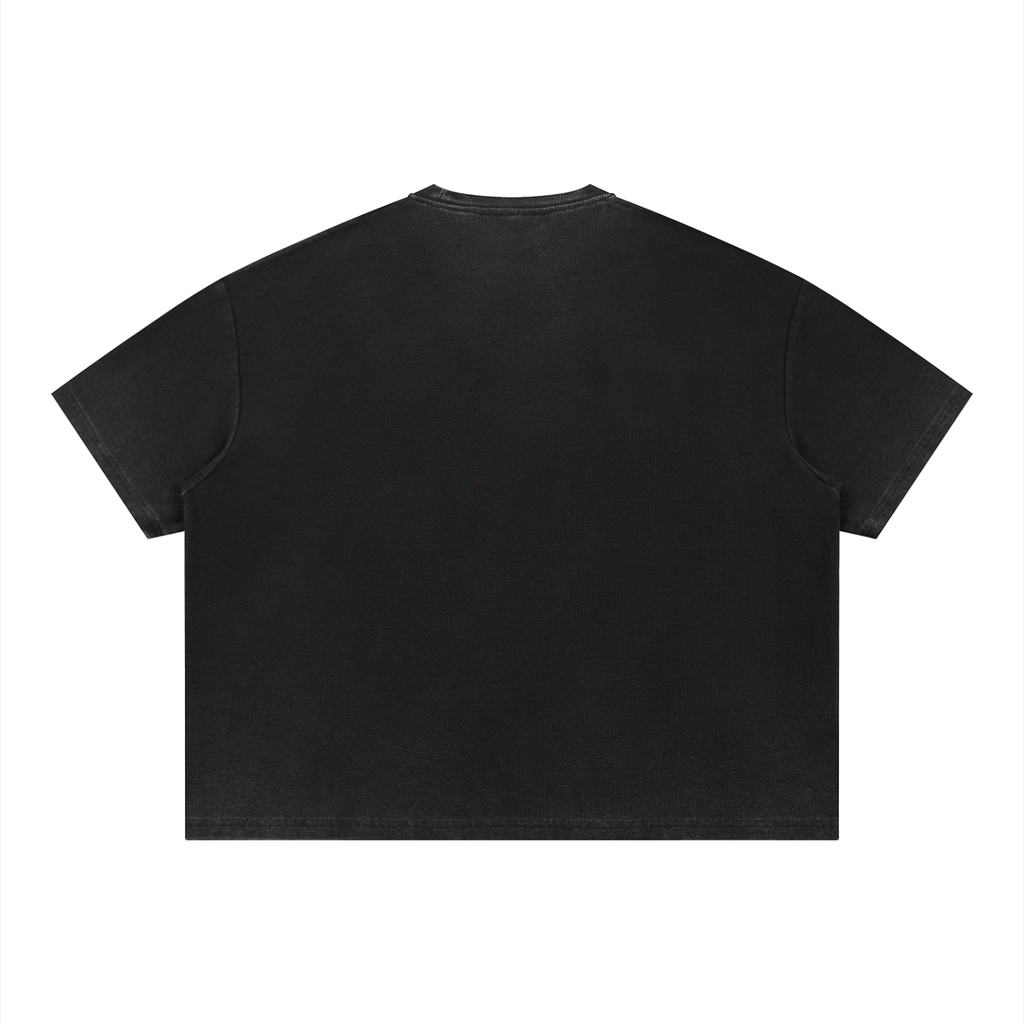"Brooklyn Republic Essentials" Vintage Wash Sunfade Boxy Waffle T-Shirt