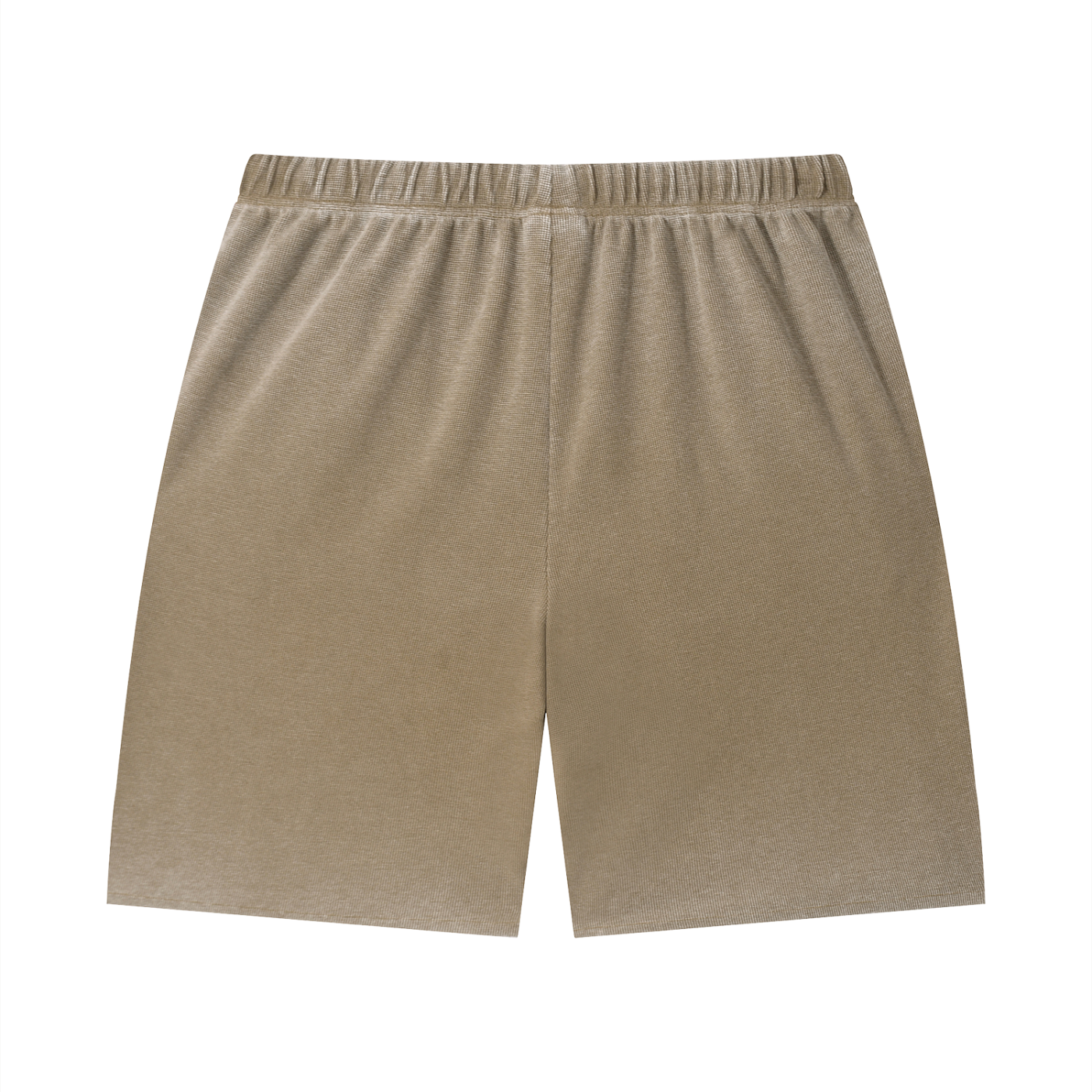 "Brooklyn Republic Essentials" Vintage Wash Sunfade Waffle Raw Hem Shorts