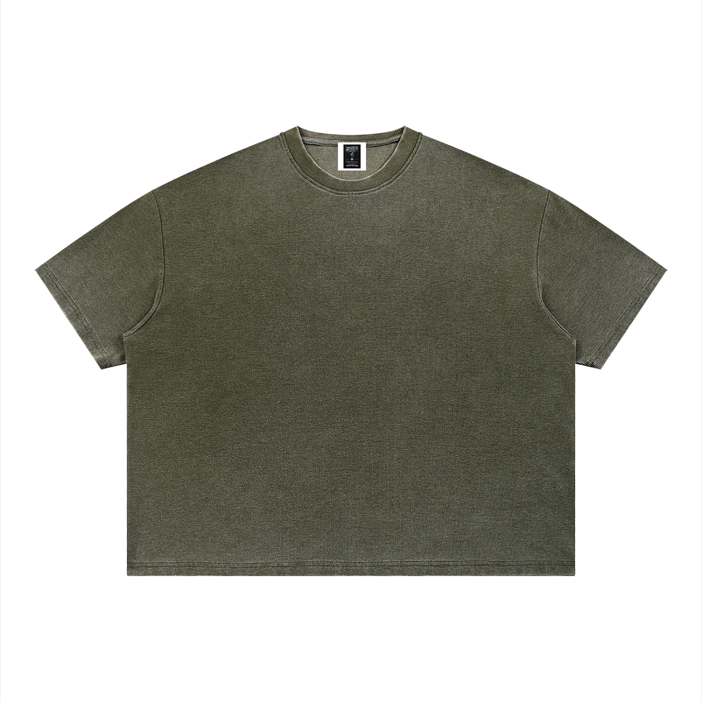 "Brooklyn Republic Essentials" Vintage Wash Sunfade Boxy Waffle T-Shirt